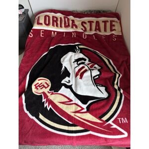 NCAA Florida State Seminoles Soft Plush Throw Blanket 60 x 80 Full Size Bed